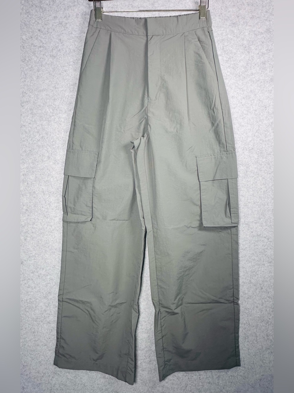 WILO The Label Anthropologie Parachute Fly Women’s Wide Leg Cargo Pants Olive xs